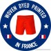 Bayahibe Men's Swimwear Shorts Quick Dry French Handmade Printed Swim Trunk Turquoise B07CJQFDWL